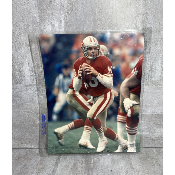 Vintage San Francisco 49ers Photo Joe Montana NFL Football Quarterback 80s Print - Picture 1 of 2